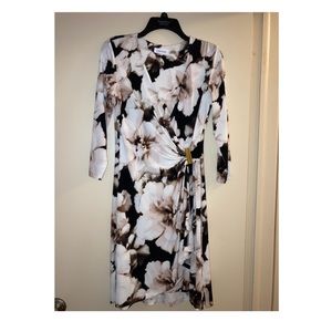 Calvin Klein mock wrap style dress